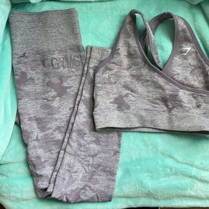 Gymshark Camo Workout Set - Light Purple